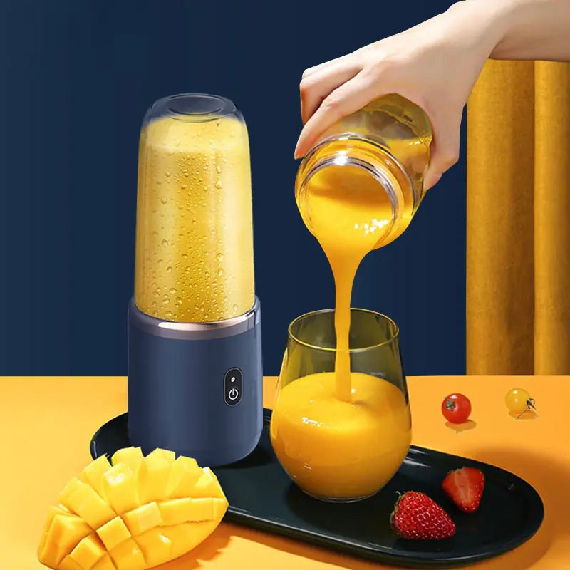 Versatile 6-Blade Compact Smoothie Maker & Portable Juicer – Ideal for Healthy On-the-Go Lifestyles
