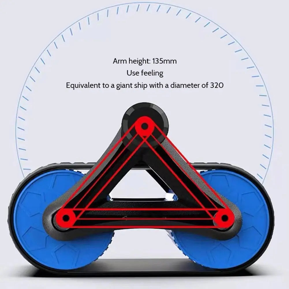 "Core Strength Ab Wheel Trainer: Advanced Automatic Rebound System