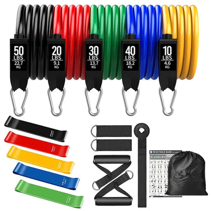 360lbs Adjustable Resistance Bands Set for Home Workouts: Build Strength, Flexibility, and Endurance