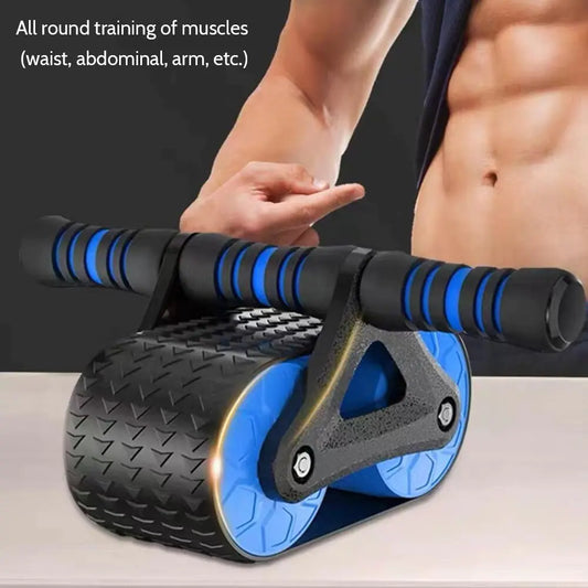 "Core Strength Ab Wheel Trainer: Advanced Automatic Rebound System