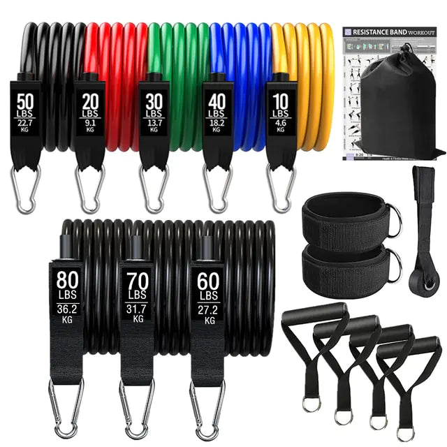 360lbs Adjustable Resistance Bands Set for Home Workouts: Build Strength, Flexibility, and Endurance